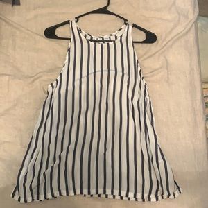 Navy and white tank top